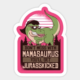 Mamasaurus Mom Dinosaur Sticker